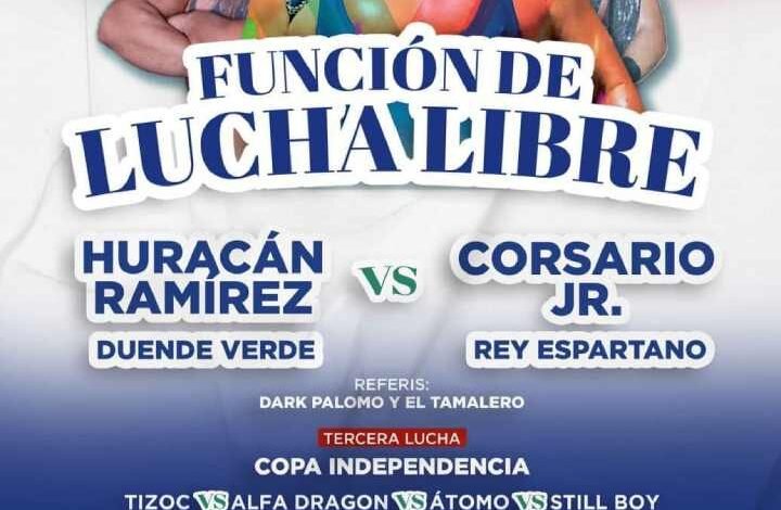 Huracán Ramírez Encabezará Función de Lucha Libre en las "Fiestas Patrias"