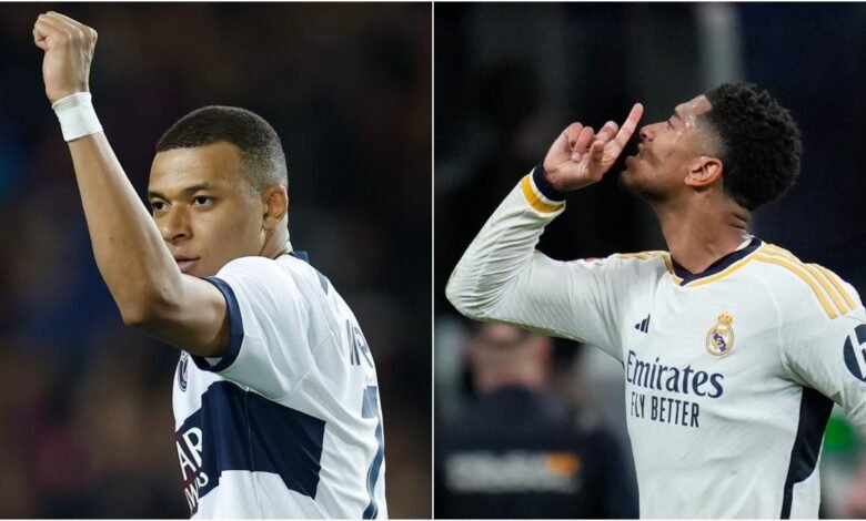 Mbappé y Bellingham, estrellas de PSG y Real Madrid