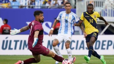El solitario gol de Di María le concedió la victoria a Argentina sobre Ecuador en su último amistoso