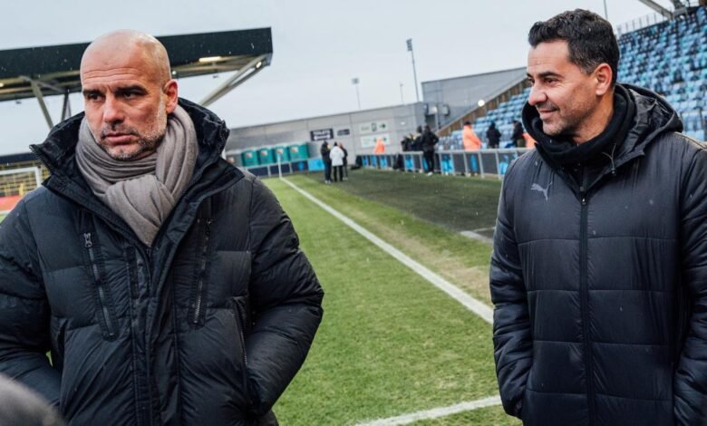 Guardiola junto a Míchel