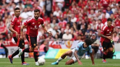 Bruno Fernandes, durante la final de la Community Shield