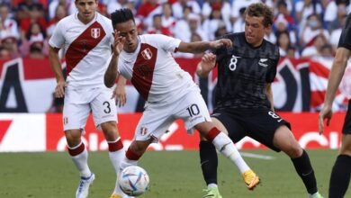 Christian Cueva, en un partido con la selección de Perú