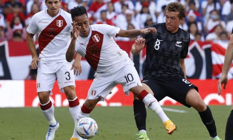 Christian Cueva, en un partido con la selección de Perú