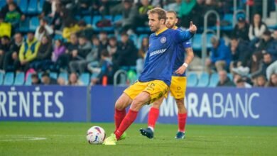 Sergi Samper, durante un partido con el Andorra