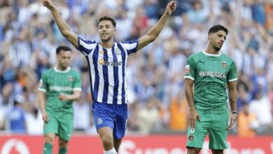 Nico Gonzalez celebra su gol ante Rio Ave