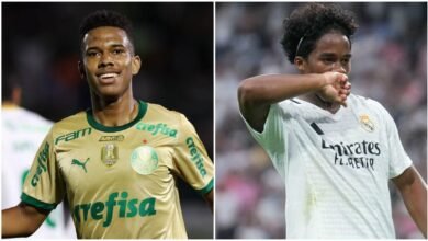 Estevao 'Messinho', del Palmeiras, y Endrick, del Real Madrid