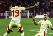 Lamine asistió a Joselu en el primer gol de España ante Suiza