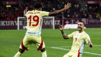 Lamine asistió a Joselu en el primer gol de España ante Suiza