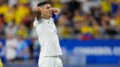 Luis Suárez, defendiendo la camiseta de Uruguay en la Copa América