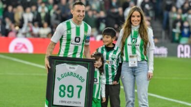 Andrés Guardado, en su despedida en el Betis