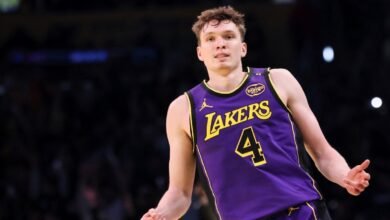 Dalton Knecht en la victoria de los Lakers ante los Jazz