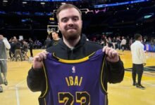 Ibai Llanos, espectador de lujo en un partido de los Lakers