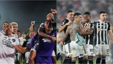 Botafogo y Atlético Mineiro celebrando su acceso a la final de la Copa Libertadores