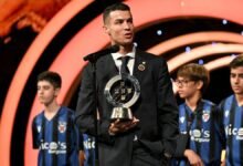 Cristiano Ronaldo tras recibir el premio Quinas