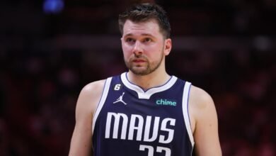 Doncic, con la camiseta de Dallas