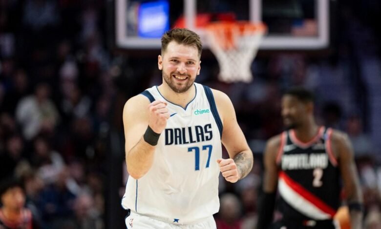 Luka Doncic en el triunfo ante los Blazers