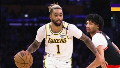 D'Angelo Russell, en la victoria de Lakers sobre Portland