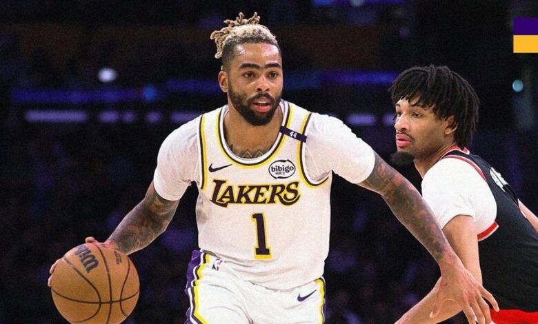 D'Angelo Russell, en la victoria de Lakers sobre Portland