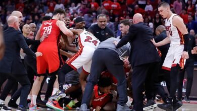 Houston Rockets y Miami Heat protagonizaron una brutal pelea