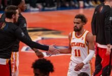 Trae Young en el triunfo de los Hawks ante los Knicks