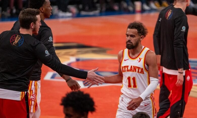 Trae Young en el triunfo de los Hawks ante los Knicks