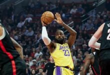 LeBron James anotó 40 puntos en la victoria de los Lakers ante los Blazers